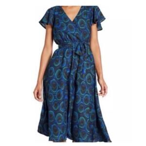 ModCloth Fits of Bliss peacock print dress Size Medium